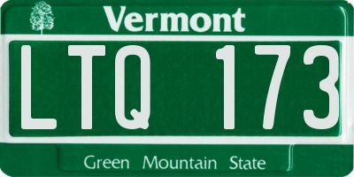 VT license plate LTQ173