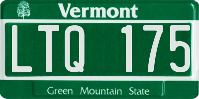 VT license plate LTQ175