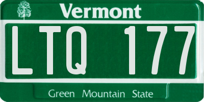 VT license plate LTQ177