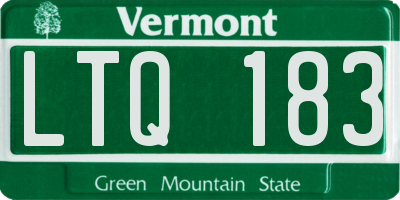 VT license plate LTQ183