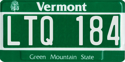 VT license plate LTQ184