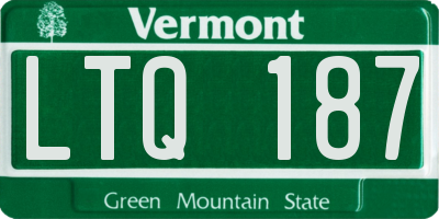 VT license plate LTQ187