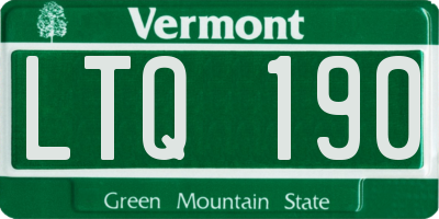 VT license plate LTQ190