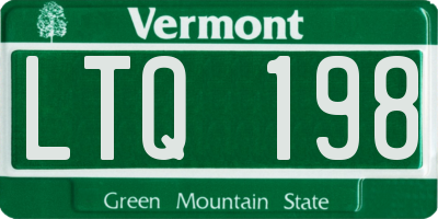 VT license plate LTQ198