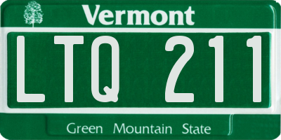 VT license plate LTQ211