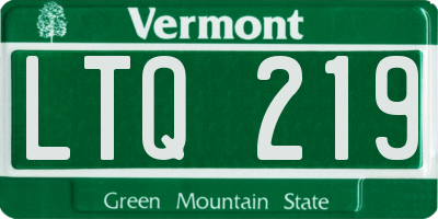 VT license plate LTQ219