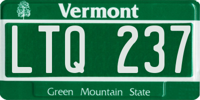VT license plate LTQ237