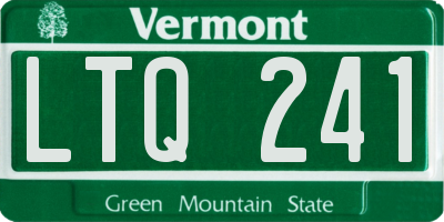 VT license plate LTQ241