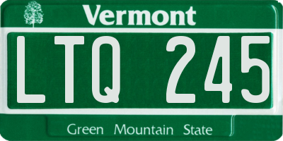 VT license plate LTQ245
