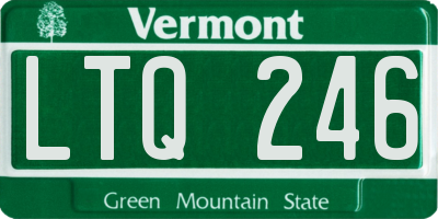 VT license plate LTQ246