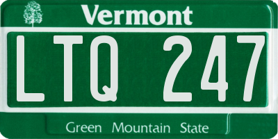 VT license plate LTQ247