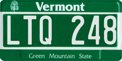 VT license plate LTQ248