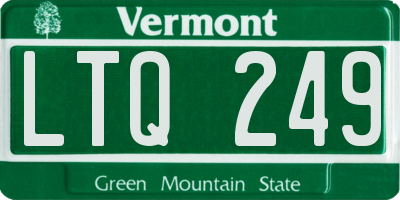 VT license plate LTQ249