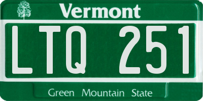 VT license plate LTQ251