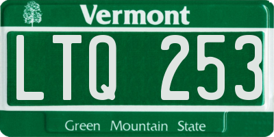 VT license plate LTQ253