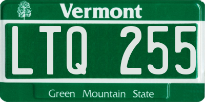 VT license plate LTQ255