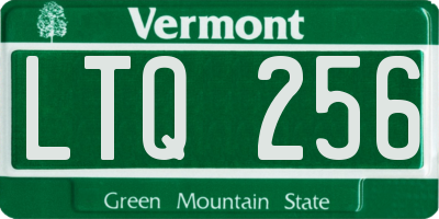 VT license plate LTQ256