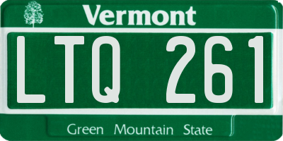 VT license plate LTQ261