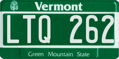VT license plate LTQ262