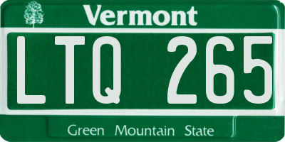 VT license plate LTQ265