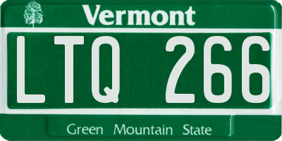 VT license plate LTQ266