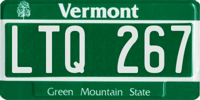 VT license plate LTQ267