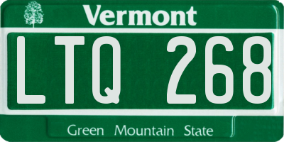 VT license plate LTQ268
