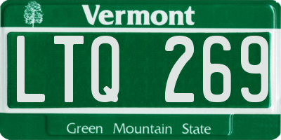 VT license plate LTQ269