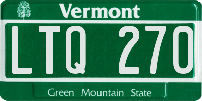 VT license plate LTQ270