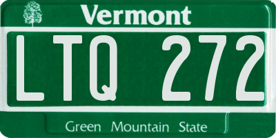 VT license plate LTQ272