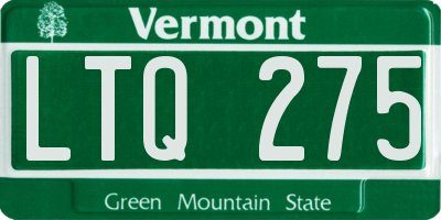 VT license plate LTQ275