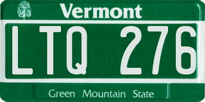 VT license plate LTQ276