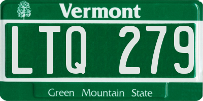 VT license plate LTQ279
