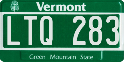 VT license plate LTQ283