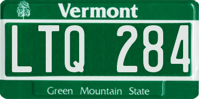 VT license plate LTQ284