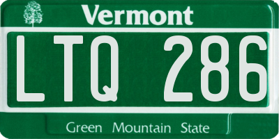 VT license plate LTQ286
