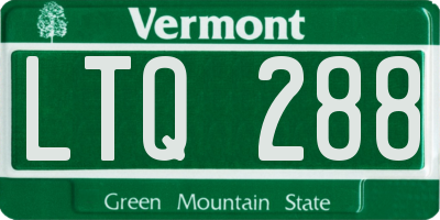 VT license plate LTQ288