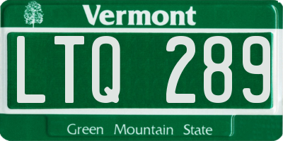 VT license plate LTQ289