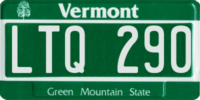 VT license plate LTQ290