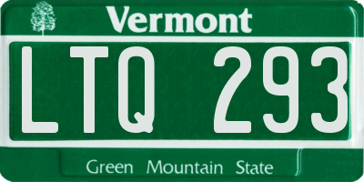 VT license plate LTQ293