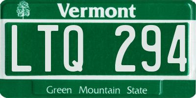 VT license plate LTQ294