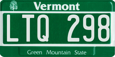 VT license plate LTQ298