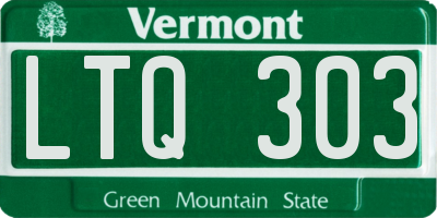VT license plate LTQ303