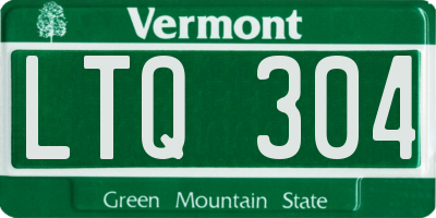 VT license plate LTQ304