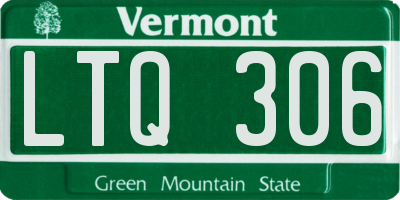 VT license plate LTQ306