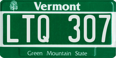 VT license plate LTQ307