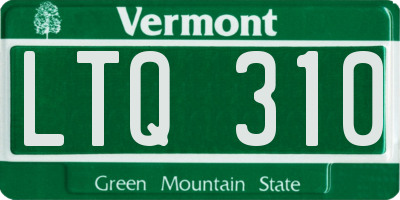 VT license plate LTQ310