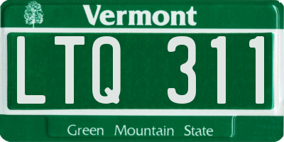 VT license plate LTQ311