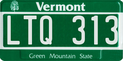 VT license plate LTQ313