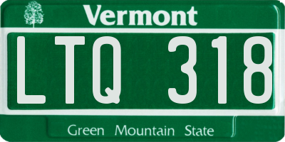 VT license plate LTQ318